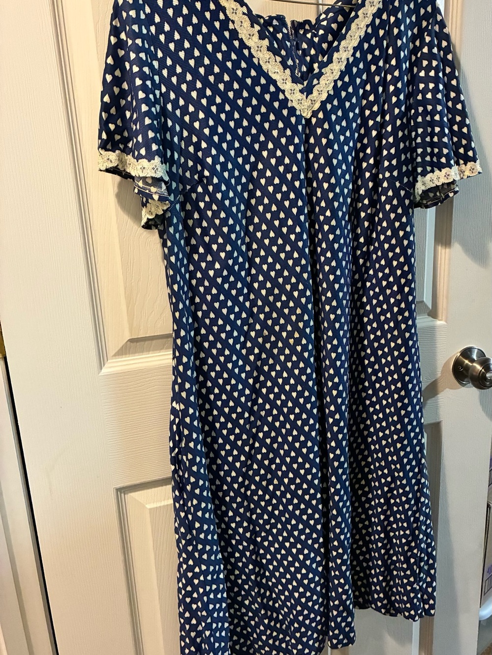 Vintage Lot 3 Hayes 70’s Dresses 20 1/2 Hearts Paisley Lace Trim Acetate Tricot